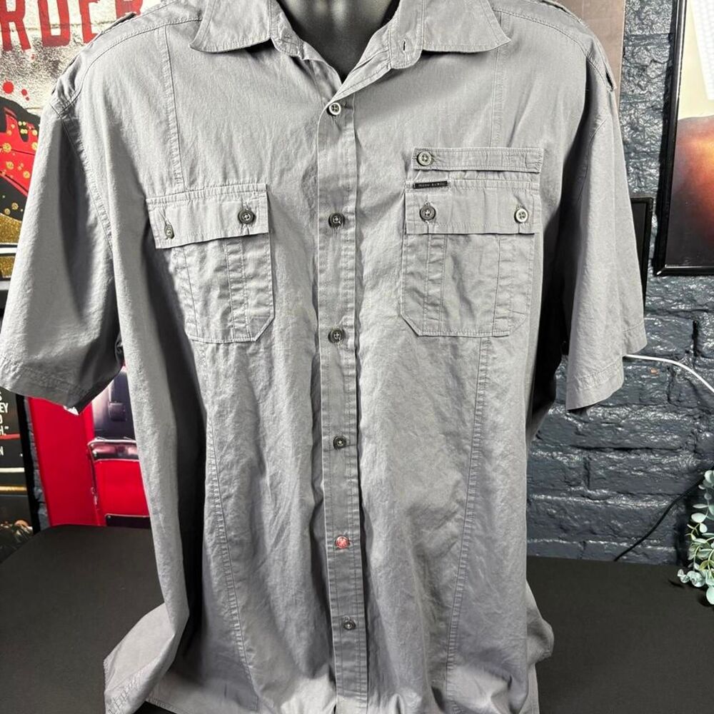 Marc Ecko Cut & Sew Utility Button Up - Men’s XXL
